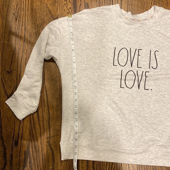 Rae Dunn Oversized Love Is Love Crew EUC - Picture 8 of 9